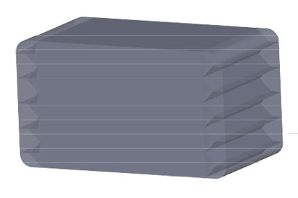 Paquete con fuelle - A : 60 mm - 680 mm B : 60 mm - 400 mm C : 60 mm - 150 mm (1 fila 5 capas)